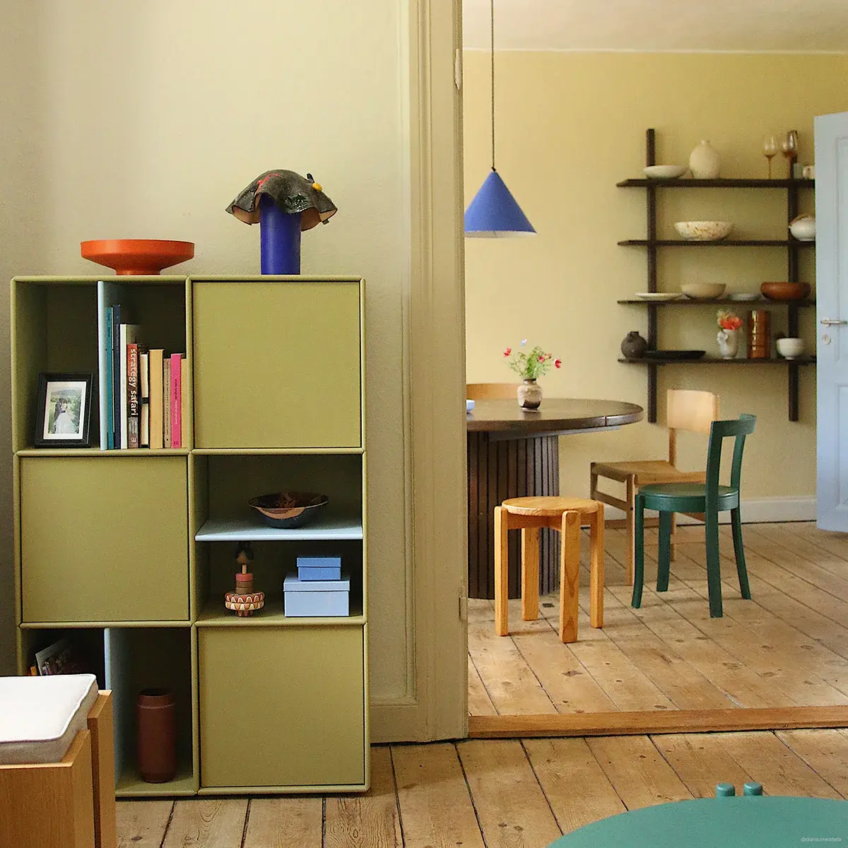 Holly reol - Olive & Himalayan Blue